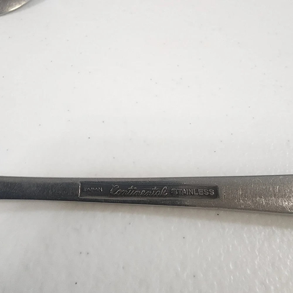 vintage Continental Stainless Steel Japan  Large Tablespoons set of 2